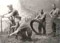 Left to right:&nbsp; Nobby Brough, Brown, Rabowitz, Nobby Clark and Cpl. Devereux